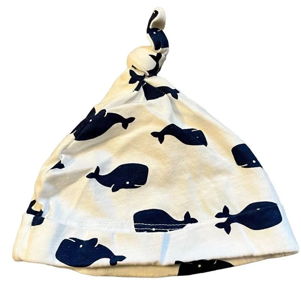 Mighty Goods Blue Whale Baby Knot Hat 9 months